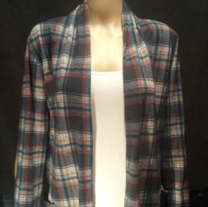 Flannel cardigan